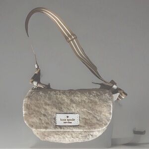 Kate Spade Furry Beige Crossbody Bag